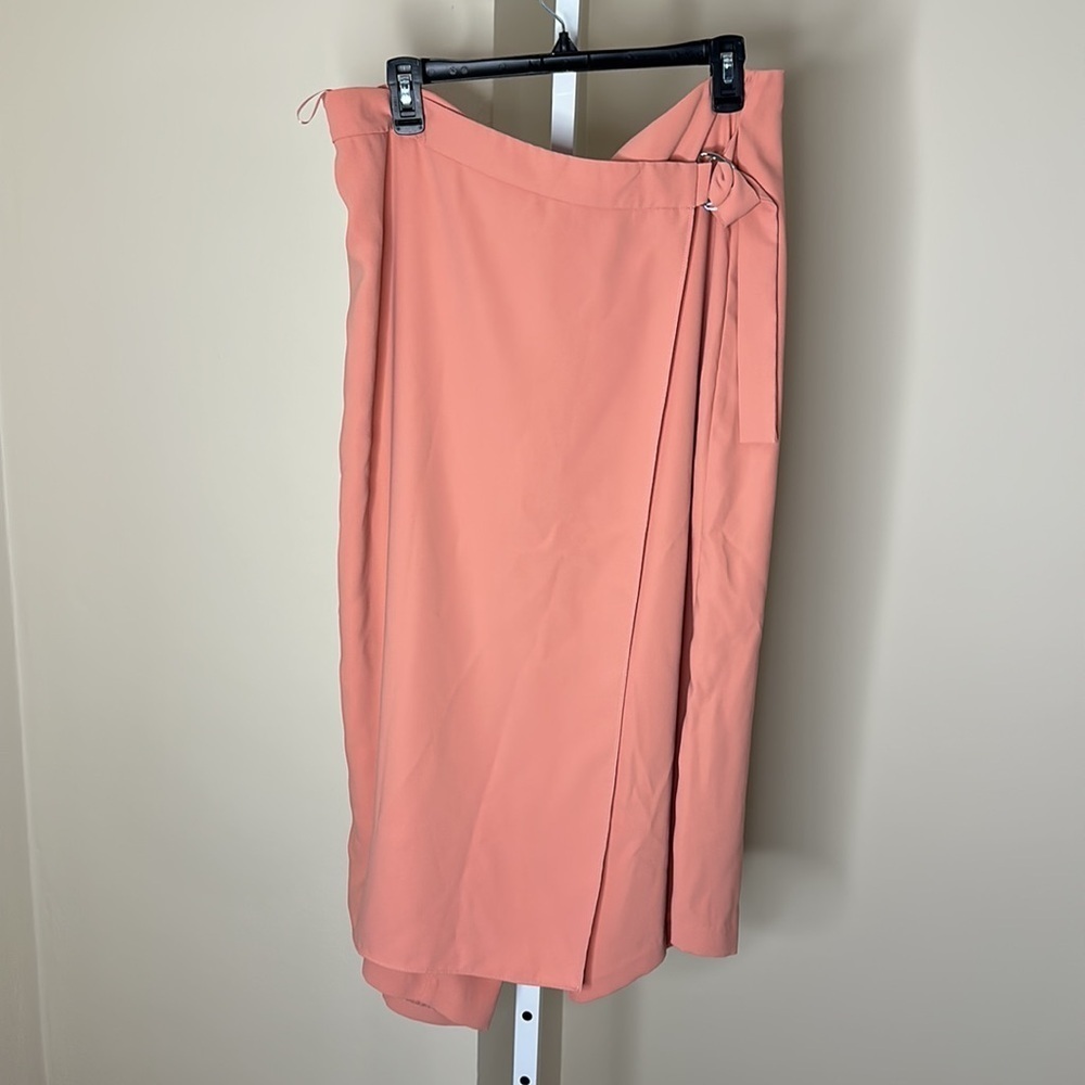 Amanda Uprichard Wrap Front Trousers Pale Pink - Picture 3 of 8